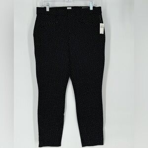 GAP BLACK & WHITE POLKA DOT SIGNATURE SKINNY ANKLE PANTS‎ COMFY STRETCH